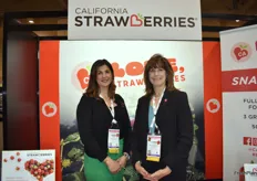 Katie Manetti and Christine Christian with the California Strawberry Commission. 